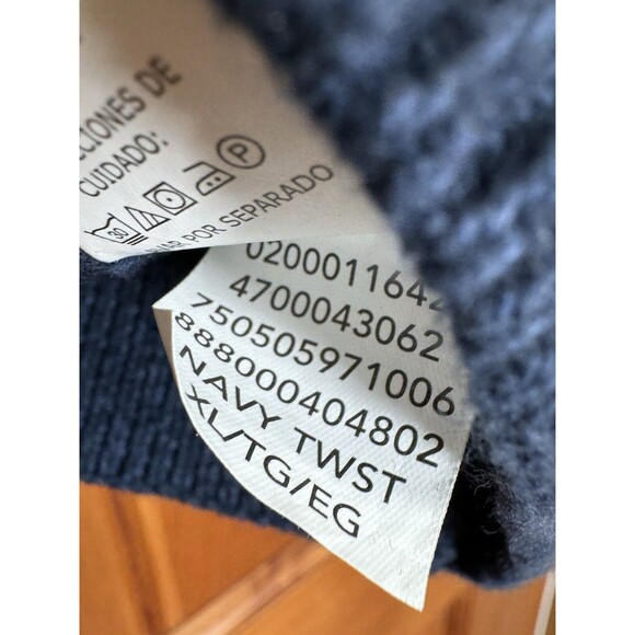 Chaps Mens Navy‎ Patterned Knit V-neck Sweater Vest-Size XL - Picture 5 of 8